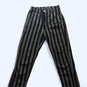 Brandy Melville Black and White Striped Straight Leg Pants